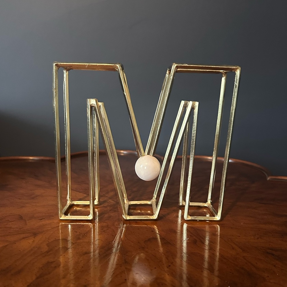 Anthropologie Illusion Monogram Letter M *Sold Out*